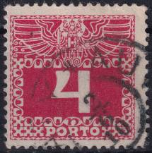 1910/1913, Rakousko (Císařství 1867-1918), DL036z, Doplatní: Velká číslice, dvouhlavý orel ⊙