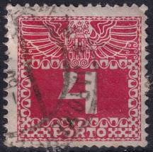 1910/1913, Rakousko (Císařství 1867-1918), DL036z, Doplatní: Velká číslice, dvouhlavý orel ⊙