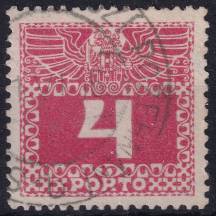 1910/1913, Rakousko (Císařství 1867-1918), DL036z, Doplatní: Velká číslice, dvouhlavý orel ⊙