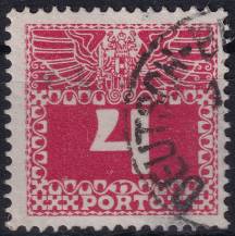 1910/1913, Rakousko (Císařství 1867-1918), DL036z, Doplatní: Velká číslice, dvouhlavý orel ⊙