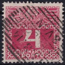 1910/1913, Rakousko (Císařství 1867-1918), DL036z, Doplatní: Velká číslice, dvouhlavý orel ⊙