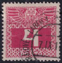 1910/1913, Rakousko (Císařství 1867-1918), DL036z, Doplatní: Velká číslice, dvouhlavý orel ⊙