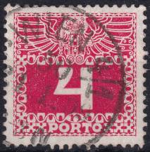 1910/1913, Rakousko (Císařství 1867-1918), DL036z, Doplatní: Velká číslice, dvouhlavý orel ⊙