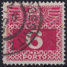 1910/1913, Rakousko (Císařství 1867-1918), DL037z, Doplatní: Velká číslice, dvouhlavý orel ⊙