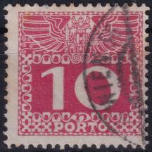 1910/1913, Rakousko (Císařství 1867-1918), DL038z, Doplatní: Velká číslice, dvouhlavý orel ⊙