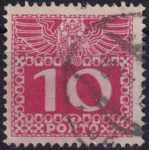 1910/1913, Rakousko (Císařství 1867-1918), DL038z, Doplatní: Velká číslice, dvouhlavý orel ⊙