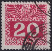 1910/1913, Rakousko (Císařství 1867-1918), DL040z, Doplatní: Velká číslice, dvouhlavý orel ⊙