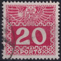 1910/1913, Rakousko (Císařství 1867-1918), DL040z, Doplatní: Velká číslice, dvouhlavý orel ⊙