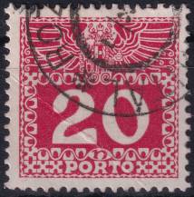 1910/1913, Rakousko (Císařství 1867-1918), DL040z, Doplatní: Velká číslice, dvouhlavý orel ⊙