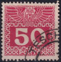 1910/1913, Rakousko (Císařství 1867-1918), DL043z, Doplatní: Velká číslice, dvouhlavý orel ⊙