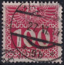 1910/1913, Rakousko (Císařství 1867-1918), DL044z, Doplatní: Velká číslice, dvouhlavý orel ⊙