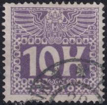 1911, Rakousko (Císařství 1867-1918), DL046, Doplatní: velká číslice, dvouhlavý orel ⊙