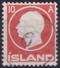 1912, Island, 0070, Výplatní známka: Král Frederik VIII. ⊙