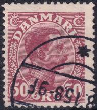 1913, Dánsko, 0073, Výplatní známka: Král Kristián X. ⊙