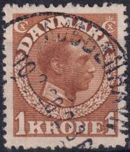 1913, Dánsko, 0075, Výplatní známka: Král Kristián X. ⊙