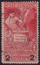 1913, Itálie, 0108I, Známky 101 - 103 s přítiskem "2 2": Velikán s okřídlenm koněm ⊙