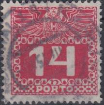 1913, Rakousko (Císařství 1867-1918), DL039z, Doplatní známka: velká číslice, dvouhlavý orel ⊙