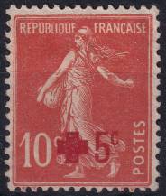 1914, Francie, 0125b, Červený kříž (✶)