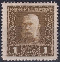 1915/1917, Rakousko-uherská polní pošta (Všeobecné vydání), 22A, Výplatní známka: Císař František Josef I. ✶