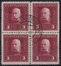 1915/1917, Rakousko-uherská polní pošta (Všeobecné vydání), 24A, Výplatní známka: Císař František Josef I. ⊙ ⊞