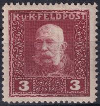 1915/1917, Rakousko-uherská polní pošta (Všeobecné vydání), 24A, Výplatní známka: Císař František Josef I. ✶