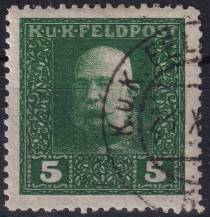 1915/1917, Rakousko-uherská polní pošta (Všeobecné vydání), 25A, Výplatní známka: Císař František Josef I. ⊙