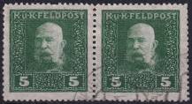 1915/1917, Rakousko-uherská polní pošta (Všeobecné vydání), 25A, Výplatní známka: Císař František Josef I. ⊙ ⊟