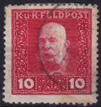 1915/1917, Rakousko-uherská polní pošta (Všeobecné vydání), 27A, Výplatní známka: Císař František Josef I. ⊙