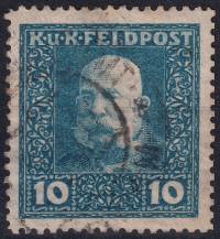 1915/1917, Rakousko-uherská polní pošta (Všeobecné vydání), 28A, Výplatní známka: Císař František Josef I. ⊙