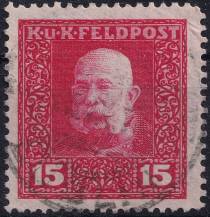 1915/1917, Rakousko-uherská polní pošta (Všeobecné vydání), 30A, Výplatní známka: Císař František Josef I. ⊙