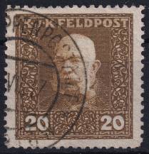 1915/1917, Rakousko-uherská polní pošta (Všeobecné vydání), 32A, Výplatní známka: Císař František Josef I. ⊙
