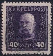1915/1917, Rakousko-uherská polní pošta (Všeobecné vydání), 36A, Výplatní známka: Císař František Josef I. ⊙