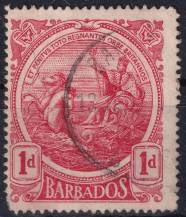 1916, Barbados, 0098, Výplatní známka: Nová koloniální pečeť ⊙