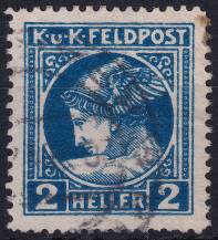 1916, Rakousko-uherská polní pošta (Všeobecné vydání), 49A, Novinová známka: Hlava Merkura ⊙
