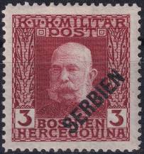 1916, Rakousko-uherská polní pošta (vydání pro Srbsko), 24, Výplatní známka ✶