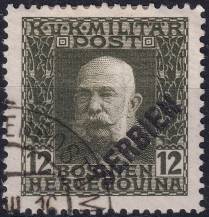 1916, Rakousko-uherská polní pošta (vydání pro Srbsko), 28, Výplatní známka ⊙