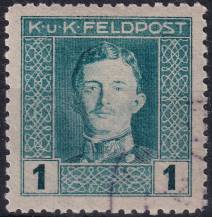 1917/1918, Rakousko-uherská polní pošta (Všeobecné vydání), 53B, Výplatní známka: Císař Karel I. ⊙