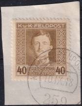 1917/1918, Rakousko-uherská polní pošta (Všeobecné vydání), 64A, Výplatní známka: Císař Karel I. ⊡