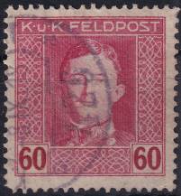 1917/1918, Rakousko-uherská polní pošta (Všeobecné vydání), 66A, Výplatní známka: Císař Karel I. ⊙