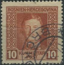 1917, Bosna a Hercegovina, 127A, Výplatní známka: Císař Karel I. ⊙