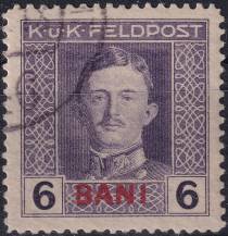 1917, Rakousko-uherská polní pošta (vydání pro Rumunsko), 03A, Výplatní známka: Císař Karel I. ⊙