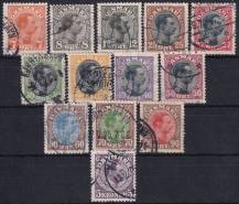 1918/1920, Dánsko, 0097/0109, Výplatní známky: Král Kristián X. ⊙