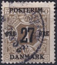 1918, Dánsko, 0084Y, Výplatní známka ⊙