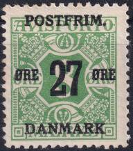 1918, Dánsko, 0087Y, Výplatní známka ✶