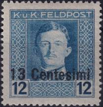 1918, Rakousko-uherská polní pošta (vydání pro Itálii), 07, Výplatní známka ✶