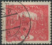 1919/1920, ČSR I, 007Bd, Výplatní známka: Hradčany ⊙