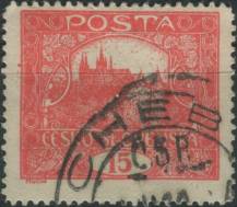 1919/1920, ČSR I, 007Cd, Výplatní známka: Hradčany ⊙