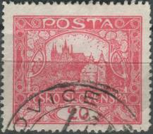 1919/1920, ČSR I, 009C, Výplatní známka: Hradčany ⊙