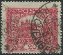 1919/1920, ČSR I, 009CVV, Výplatní známka: Hradčany ⊙