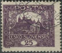 1919/1920, ČSR I, 011B, Výplatní známka: Hradčany ⊙